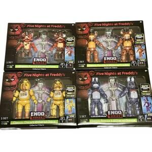 FNAF Five Nights At Freddys Jazwares Bonnie Freddy Chica Foxy Endo Series 4 set